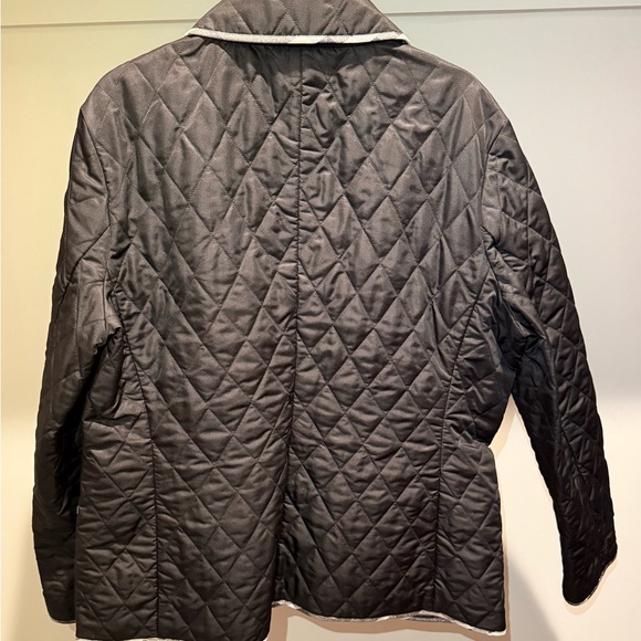 Diamond Quilted Classic Burberry Jacket with Silver Shimmer - Picture 2 of 5